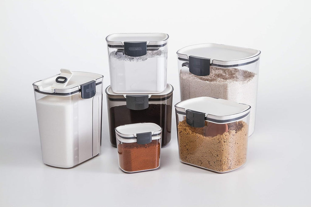 ProKeeper 1 Quart Airtight Powdered Sugar Storage Container – Grey,BPA-Free Plastic,(Pack of 12)
