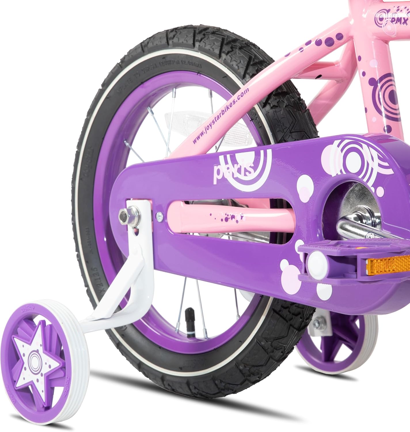 JOYSTAR Paris Girls Bike for Ages 3-8 Years Old, 14 16 18 Inch Kids Bike with Training Wheels, Basket and Handbrake, Multiple Colors