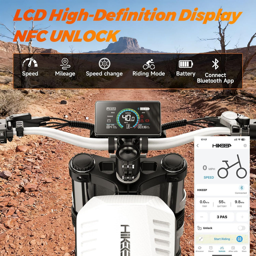 Electric Bike for Adults, 1500W-4000W Peak Fat Tire Ebike, UL2849 Certified Full Suspension All Terrain E-Bike, Removable Battery Off-Road & Commuter Electric Bicycle