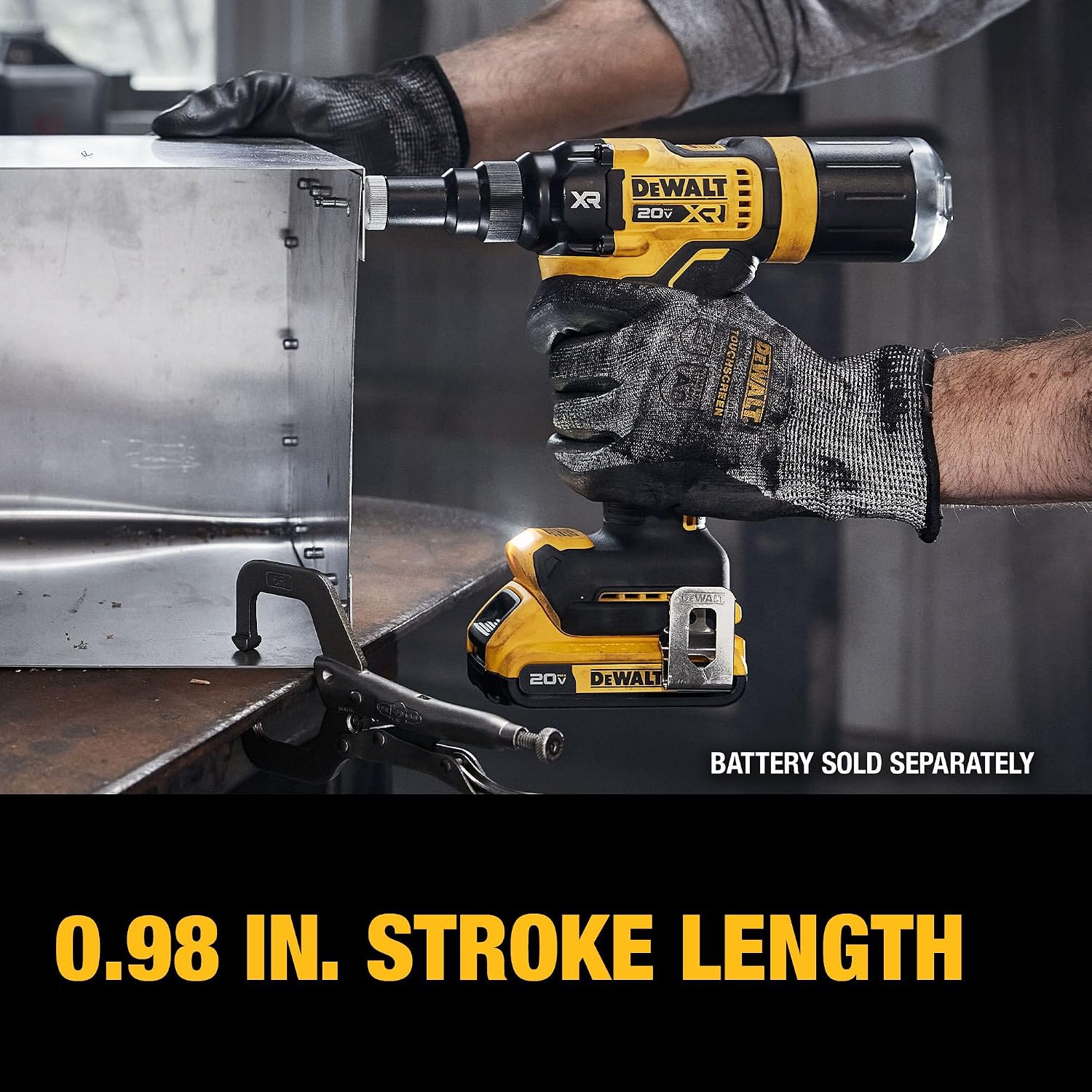 DEWALT 20V MAX XR Cordless Rivet Tool, 3/16', Bare Tool Only (DCF403B)