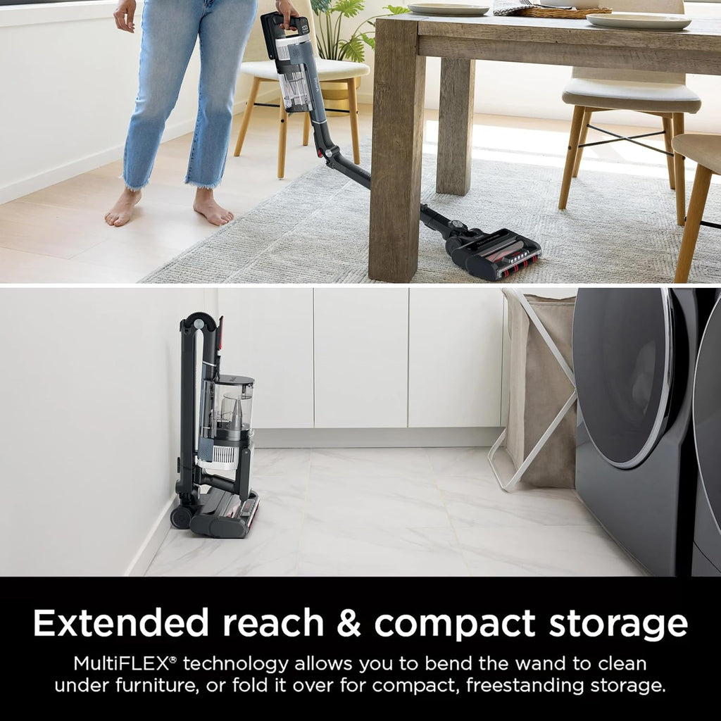 Shark Stratos Cordless Vacuum with Clean Sense IQ and DuoClean PowerFins, MultiFlex Wand, Includes Duster Crevice Tool & Anti-Allergen Brush, Up to 40 Minute Runtime (Renewed)