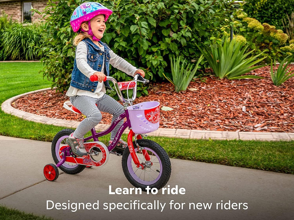 Schwinn Elm Bike, 16 Inch Bike for Kids Ages 3-7, SmartStart Ergonomic Design for Kids, Adjustable Seat Grows with your Child, Rear Coaster Brake and Front Caliper Brake, Training Bicycle