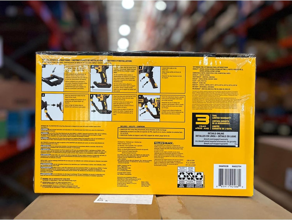 DEWALT IMPACT CONNECT PEX Crimp Ring Attachment for Impact Driver, Plumbing Tool (DWAPXCIR)