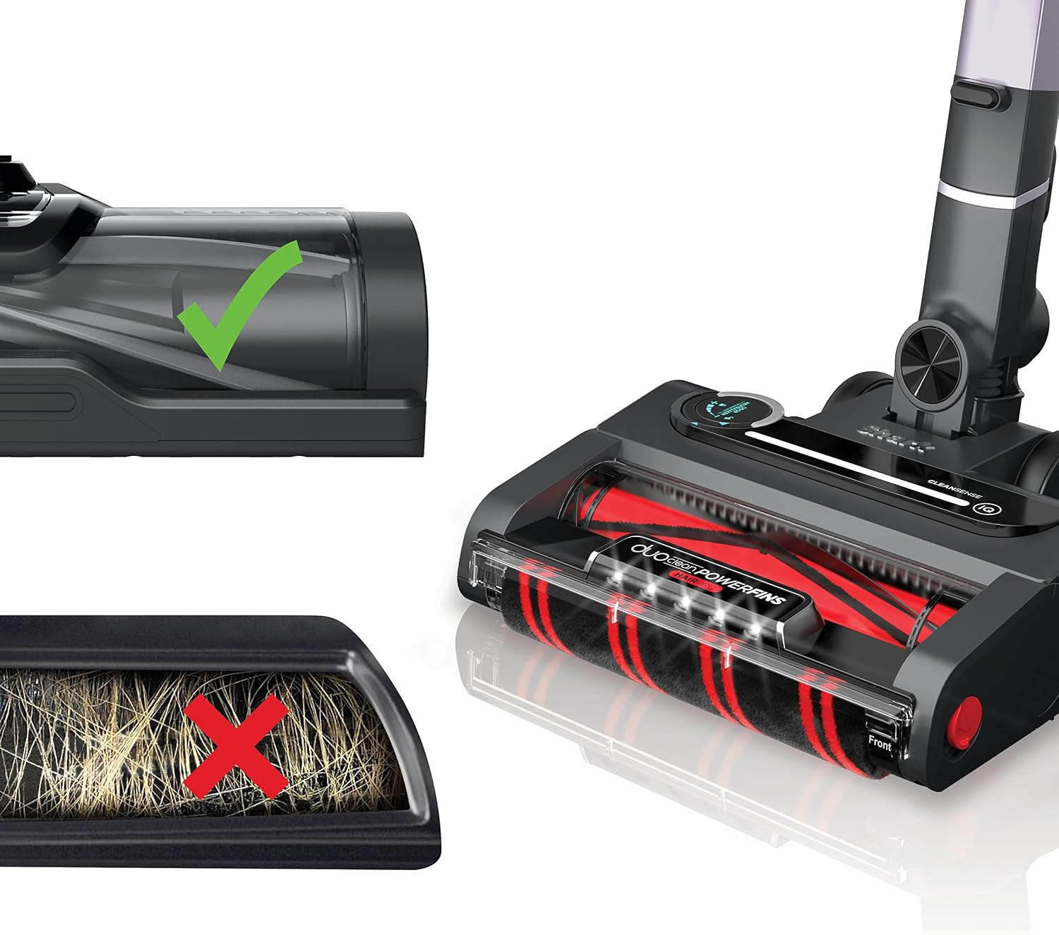 Shark IZ862H Stratos Cordless Vacuum with Clean Sense IQ and Odor Neutralizer, DuoClean PowerFins HairPro, Lightweight Powerful Vacuum Up to 60 Minute Runtime, Ash Purple (Renewed)