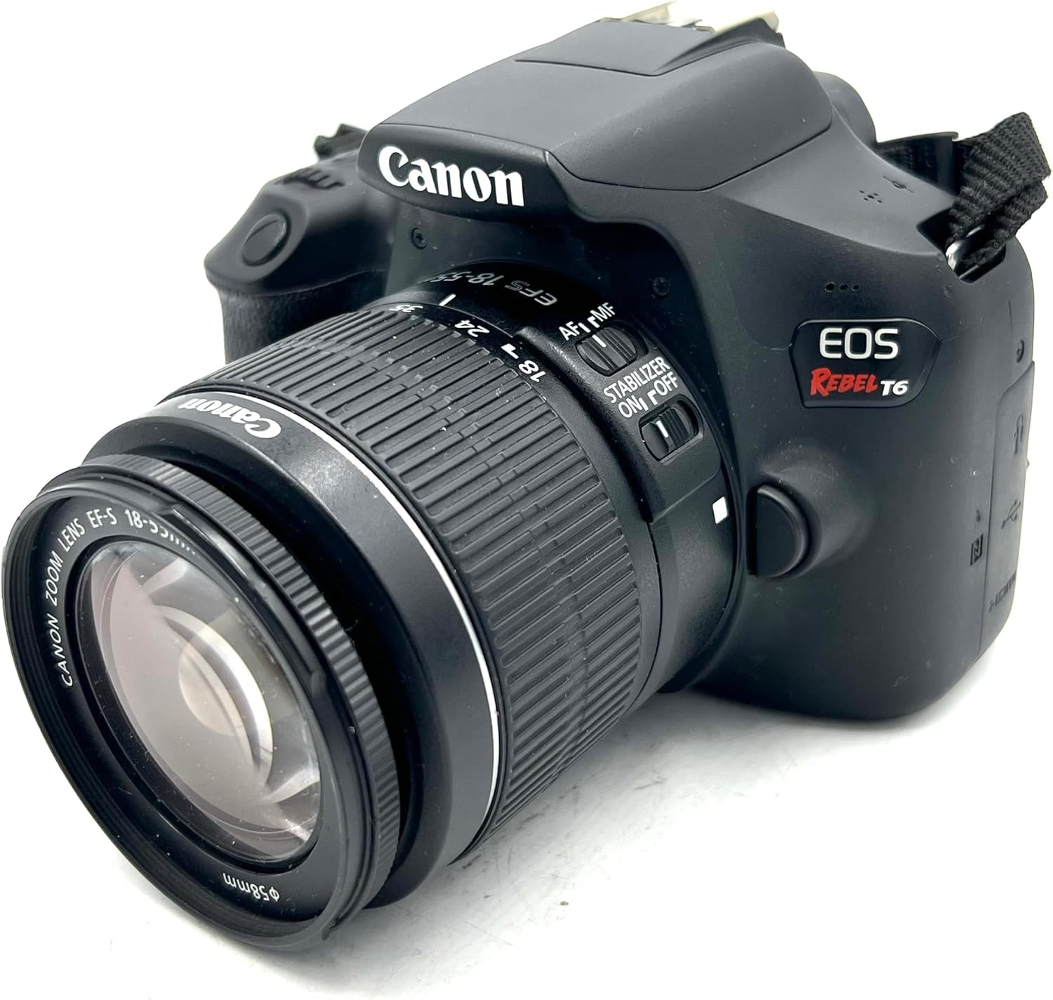 Canon EOS Rebel T6 Digital SLR Camera Kit with EF-S 18-55mm f/3.5-5.6 is II Lens (Black)