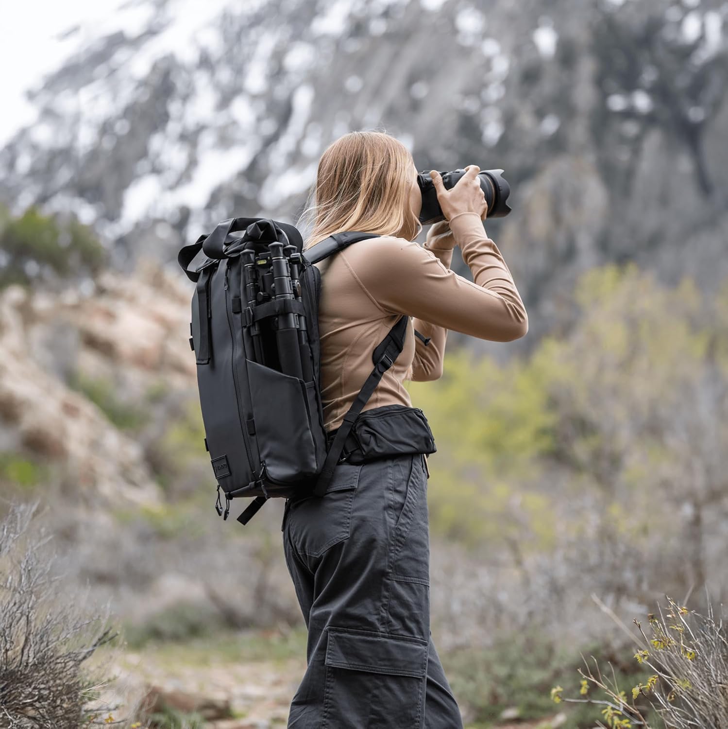 WANDRD PRVKE Rolltop 31L V4 Camera Backpack – Expandable Weatherproof Travel Bag with Laptop Sleeve and Clamshell Opening