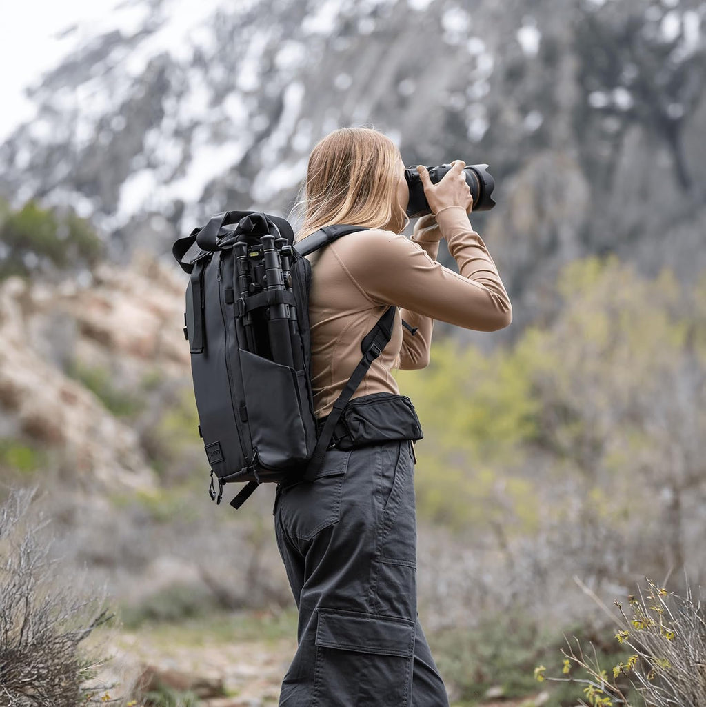 WANDRD PRVKE Rolltop 31L V4 Photography Bundle – Expandable Travel Camera Backpack with Essential Camera Cube and Laptop Sleeve