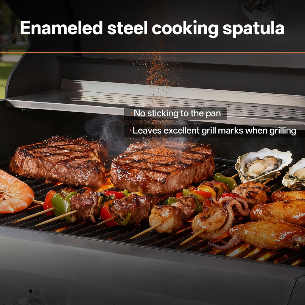 Endark Upgraded 68,500 BTU 6-Burner Propane Gas Grill with Side Burner | Stainless Steel Outdoor BBQ Grill with Porcelain Grates & Wheels for Patio, Garden, Backyard