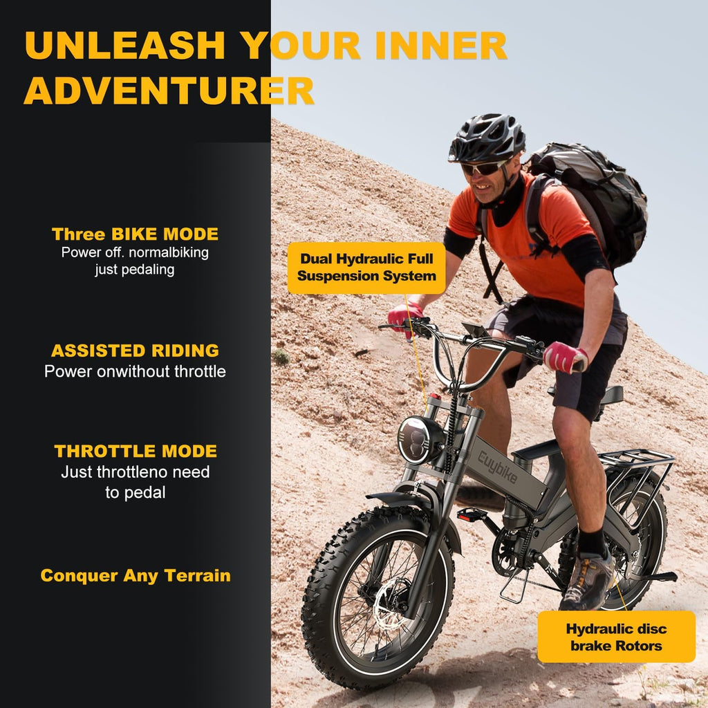 3000W/2000W Peak Dual Motor/Single Motor Foldable Electric Bike for Adults, 52V 30Ah Removable Battery, 35 MPH & 120 Miles, 20'x4.0' Fat Tire Mountain Bicycle, Magnesium Alloy Frame Dirt Ebike