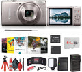 Canon PowerShot IXUS 285 HS A 12X Optical Zoom Digital Camera (Silver) + NB11L Battery + 64GB Memory Card + Photo Software + Case + Charger + LED Light + Card Reader + More