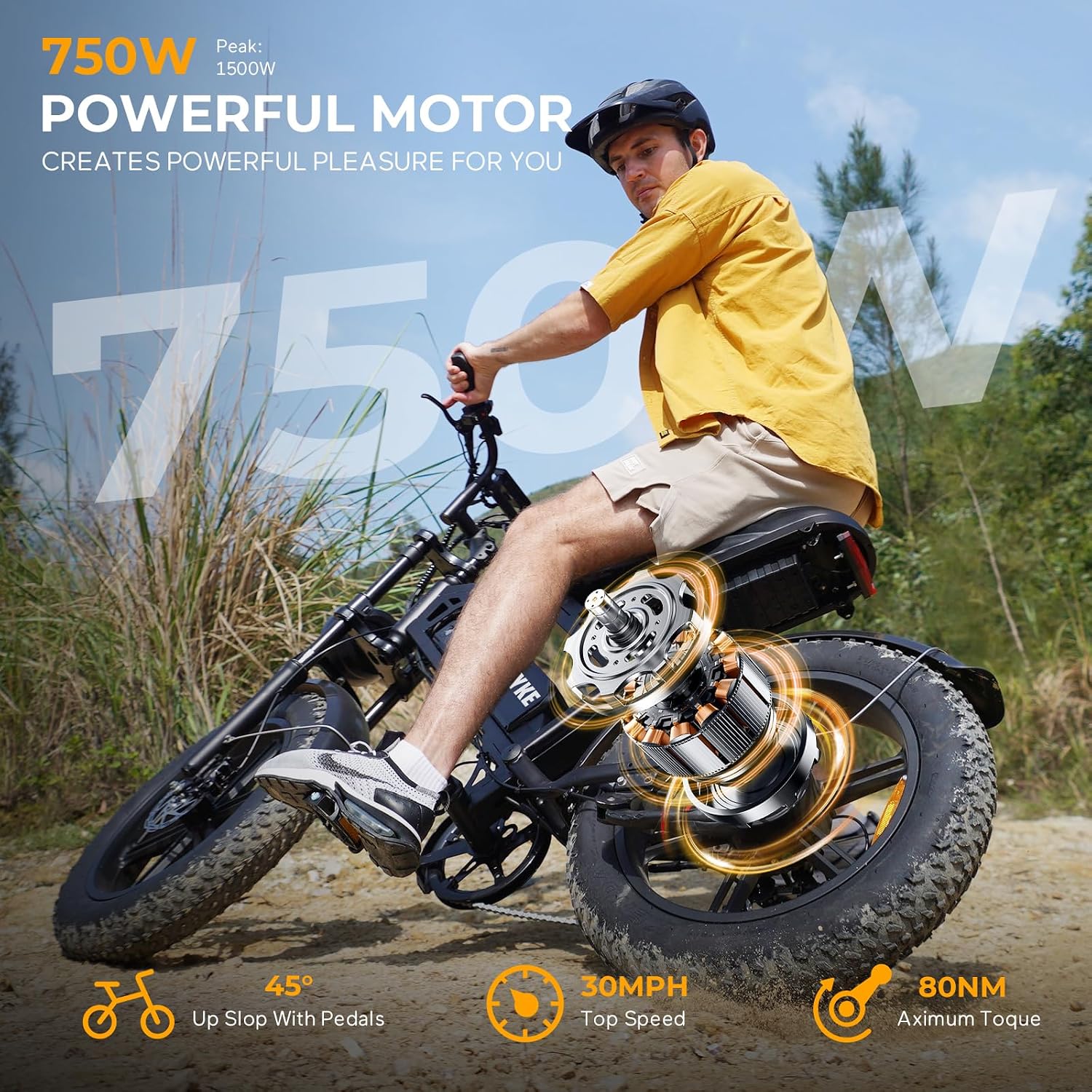 Tamobyke V20 Series Moped 750W/1500W Electric Bike for Adults,28mph/30mph/33mph Ebike&25-68Miles PAS Range,48V15.6ah/18.2ah/ (874Wh) Larger Battery, 20'' Fat Tire Electric Bike,UL 2849 Certified.