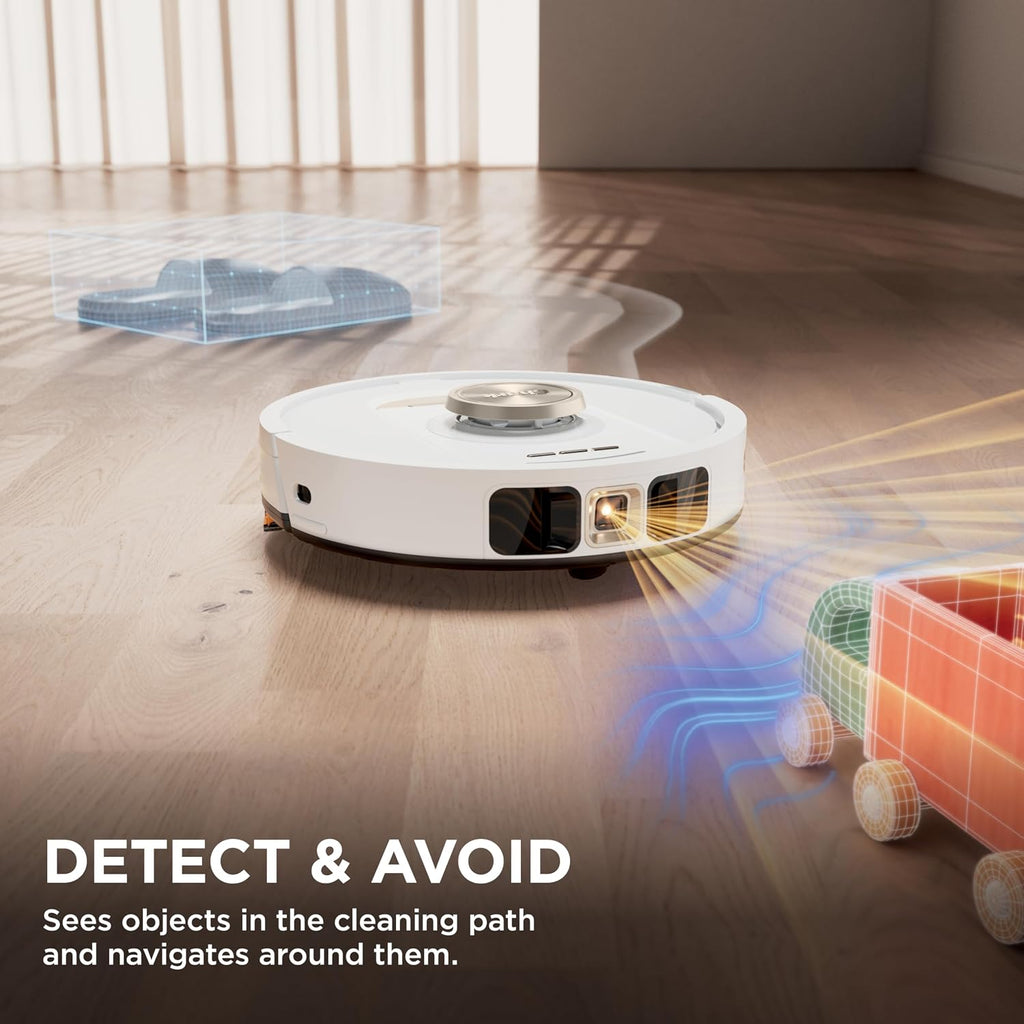 Shark Stratos | 2-in-1 Robot Vacuum & Mop for Carpets & Hard Floors | Powerful Suction & Mopping for Pet Hair | Self-Empty & Self-Clean NeverTouch Base | 60-Day Capacity | HEPA | White | AV2700ZE