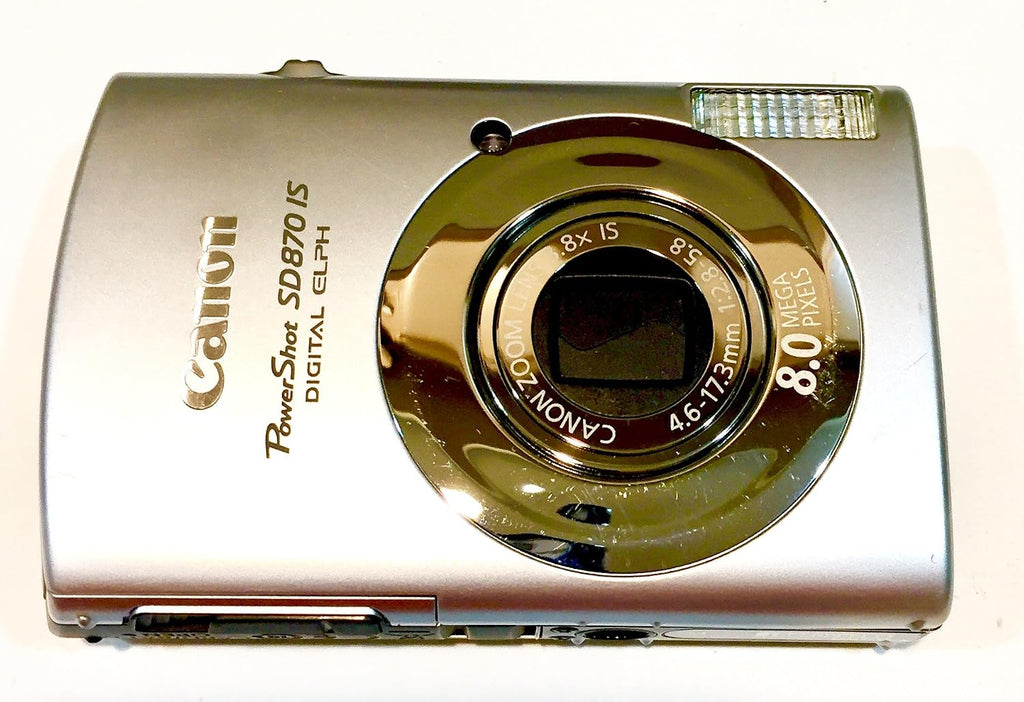 Canon PowerShot SD870IS 8MP Digital Camera with 3.8x Wide Angle Optical Image Stabilized Zoom (Silver)