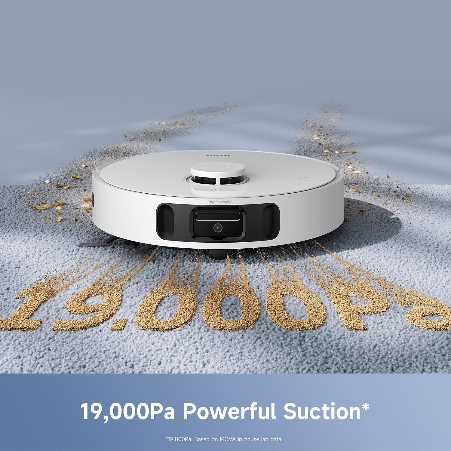 Mova E40 Ultra Robot Vacuum and Mop, 19,000Pa Suction, Extenable & Liftable Mop, All-in-One Station, Auto-Empty, Auto Washing & Hot Air Drying, 360°Obstacle Avoidance, App & Voice Control