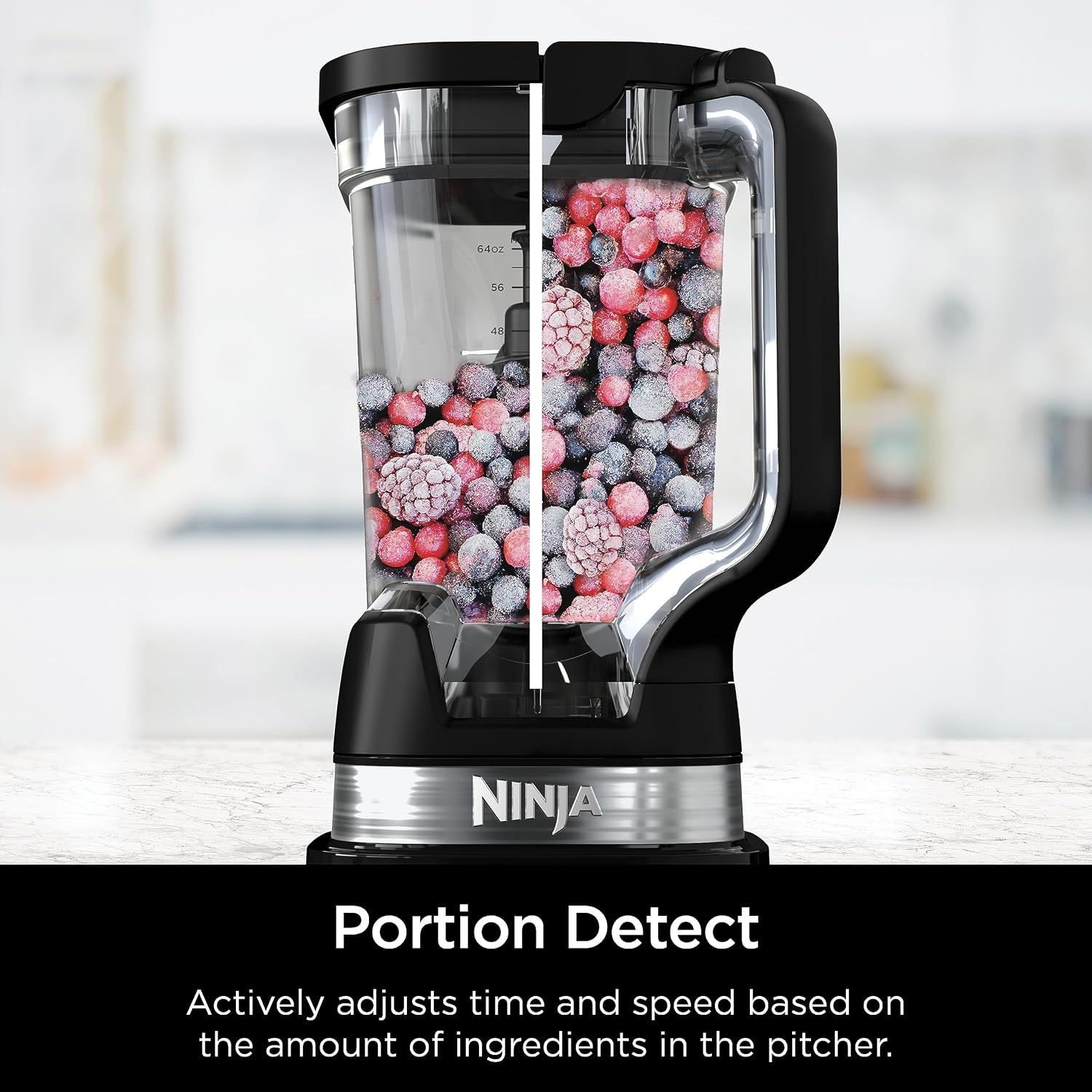 Ninja Full Size Blender I All-in-One | Best for Smoothies, Frozen Drinks, Shakes, Veggie Chopper & More | BlendSense Technology I 72 oz. Pitcher | 1800 Peak Watt | Silver | TB201