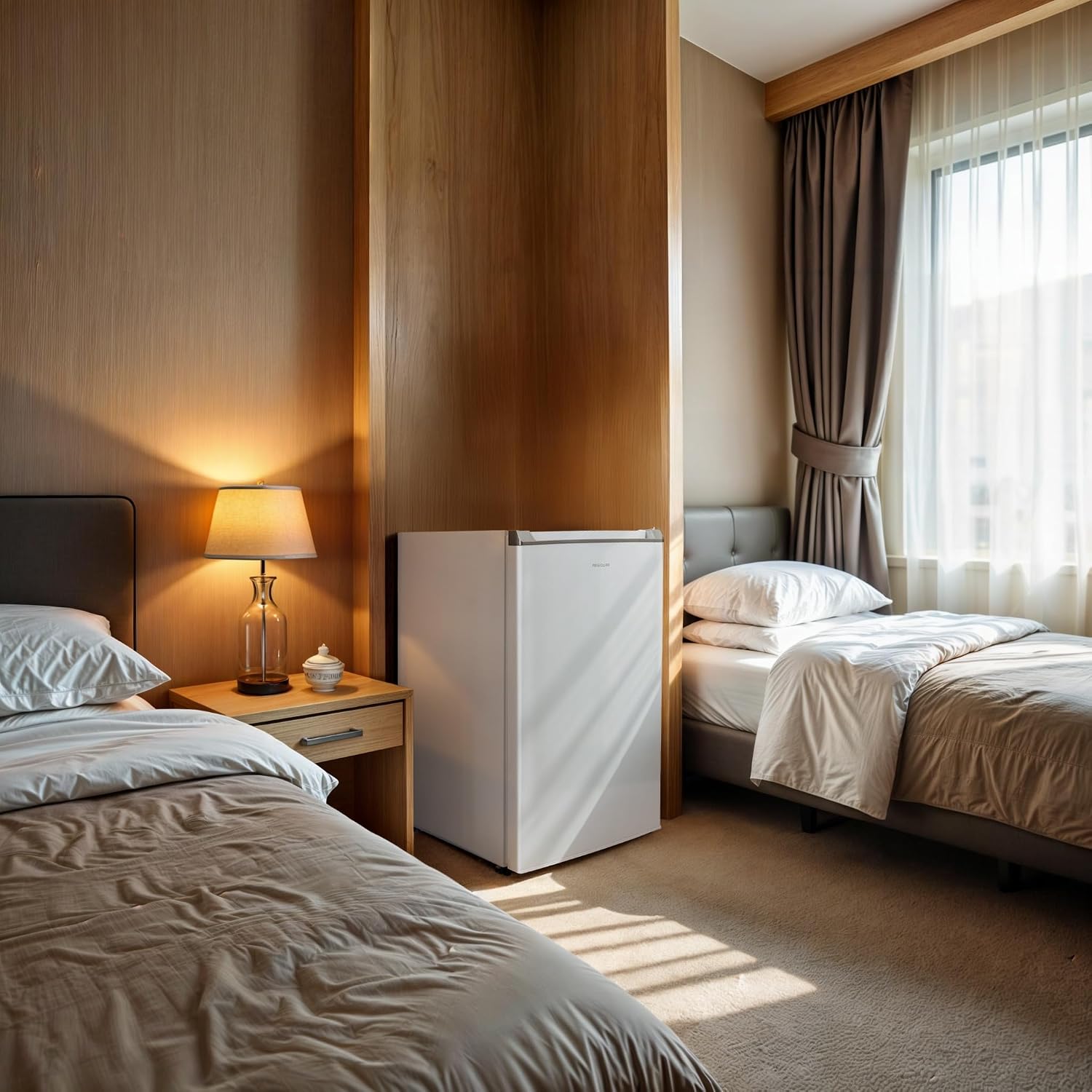 Frigidaire Mini Refrigerator, Compact Freezer Compartment, Adjustable Thermostat Control, Reversible Door, Contemporary Series, 4.5 cu ft, White