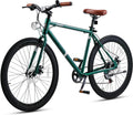 VIRIBUS Hybrid Bikes, 28 inch Mens Hybrid Bicycle 7 Speed with Lightweight Aluminum Frame & Disc Brakes, 700C Retro Vintage Adult Bike for Tall Men & City Commuters 85% Pre-Assembled
