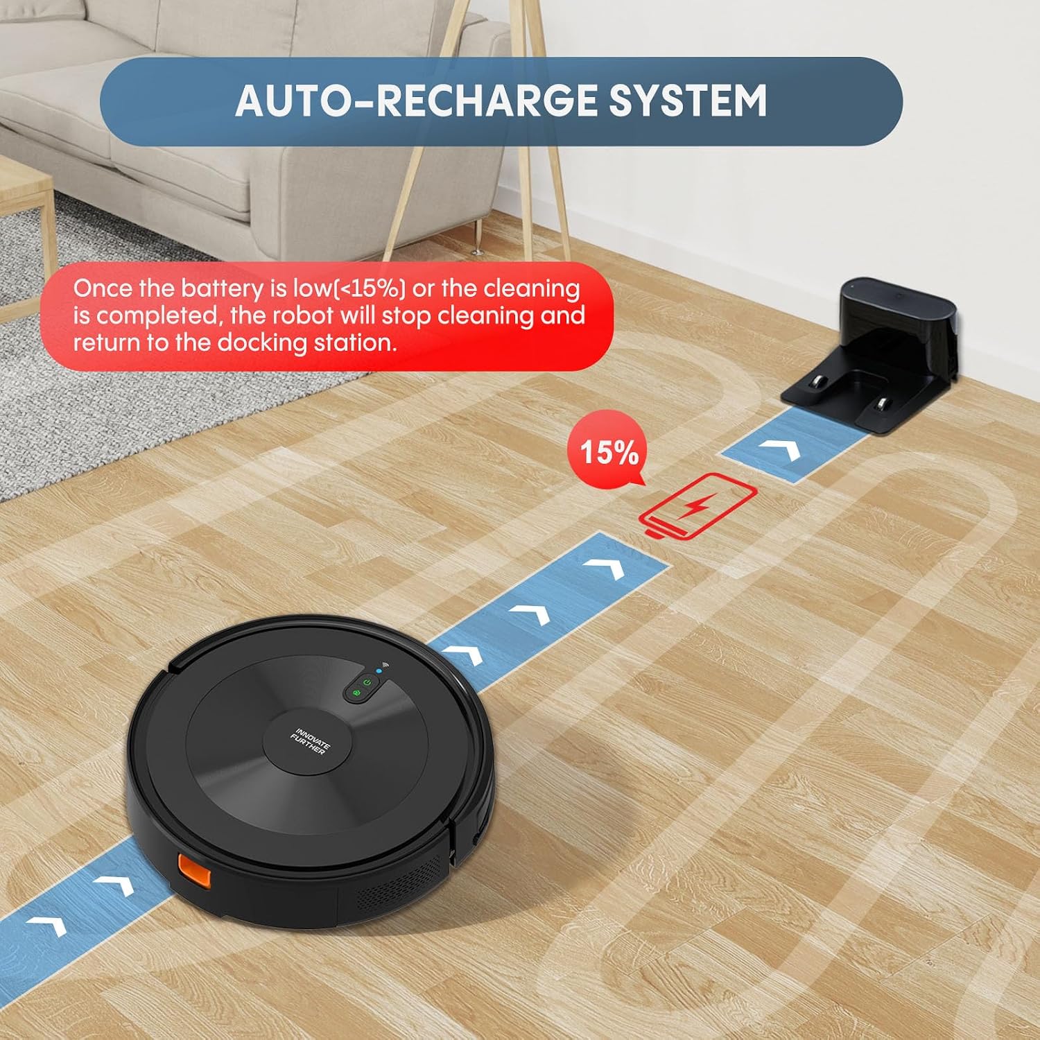 Robot Vacuum and Mop Combo: 2-in-1 Robot Vacuum Cleaner 2500Pa Strong Suction & Tangle-Free & Alexa/APP Control & Self-Charging, Schedule Cleaning Robotic Vacuum for Pet Hair, Hard Floor, Carpet