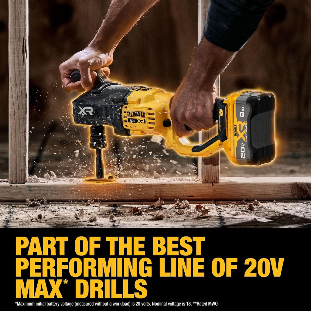 DEWALT 20V MAX XR 7/16 Inch Cordless Stud & Joist Drill Kit with Battery and Charger (DCD447WW1)