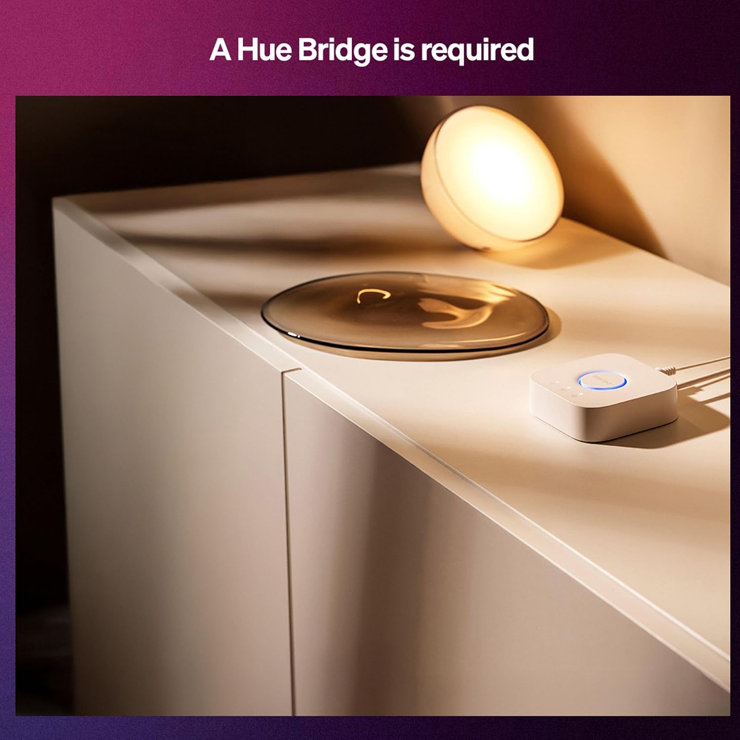 Philips Hue Secure Starter Kit with Bridge, Wired Security Camera, (2) Secure Contact Sensor, (2) 75W A19 Bulb, White & Color Ambiance, Works Security Center in Hue App