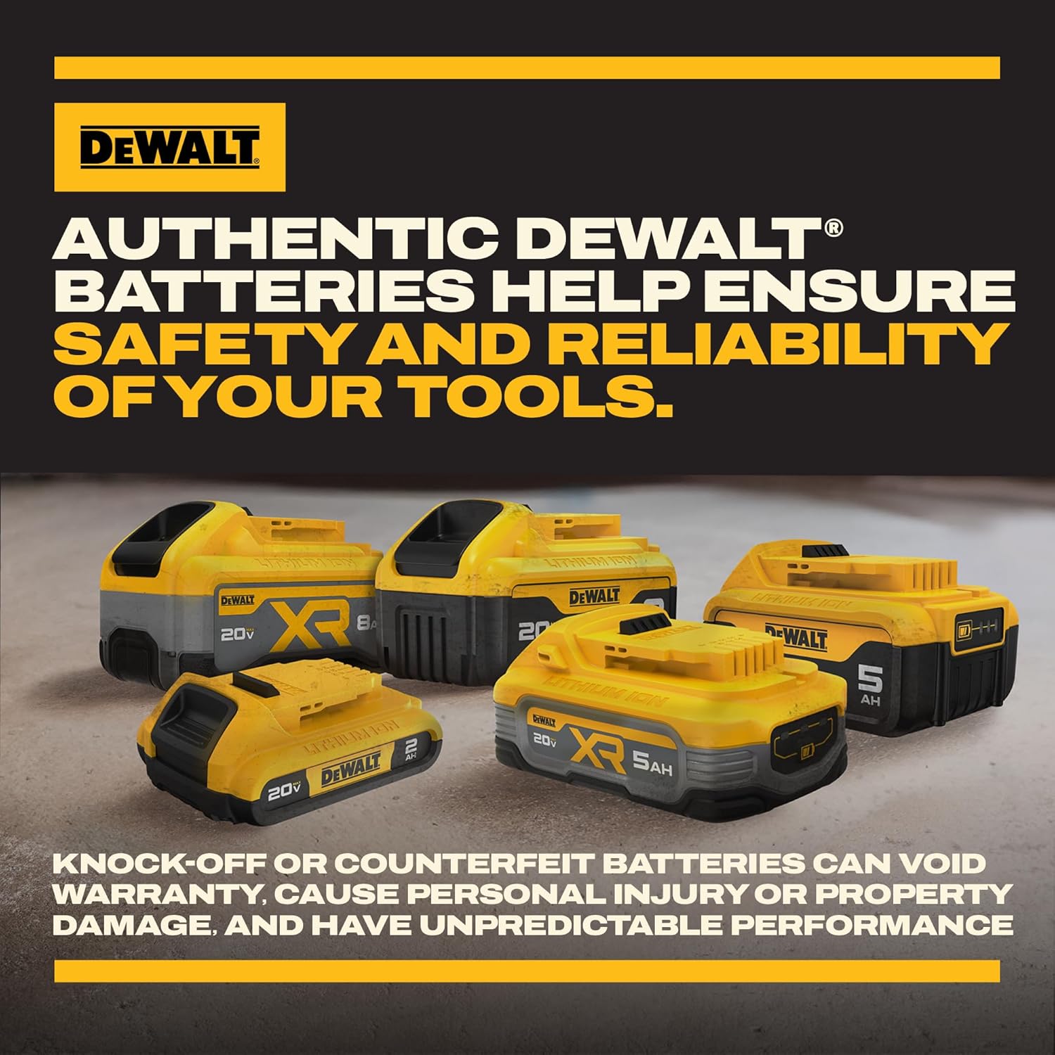 DEWALT Powerstack 20V MAX Battery Starter Kit, Rechargeable, 5Ah, Lithium Ion (DCBP520C)