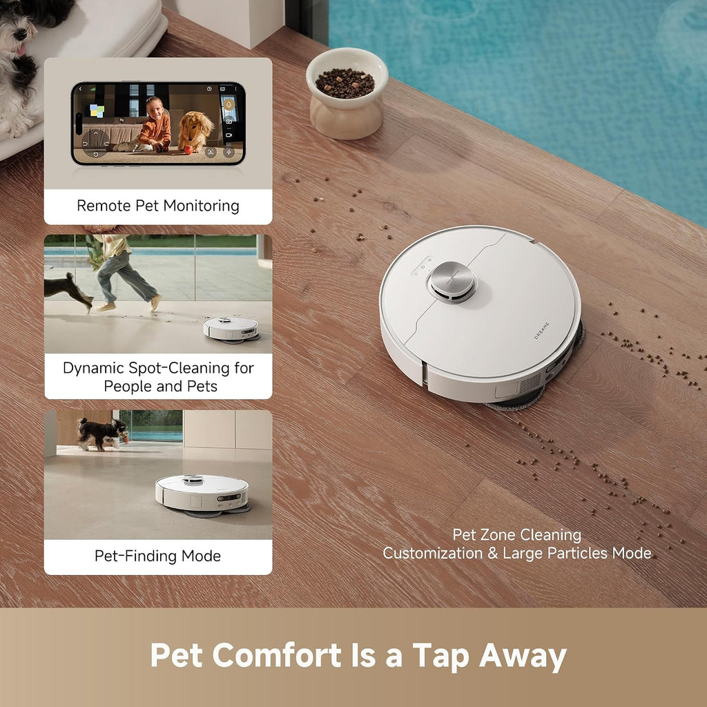 DREAME L40s Ultra AE Robot Vacuum and Mop Combo, 19,000Pa Suction, Self Emptying Dust Box, Flexible Mop & 167℉ Self Cleaning Washboard, Diverse Brush Selection, All-in-One Station, Auto Refill