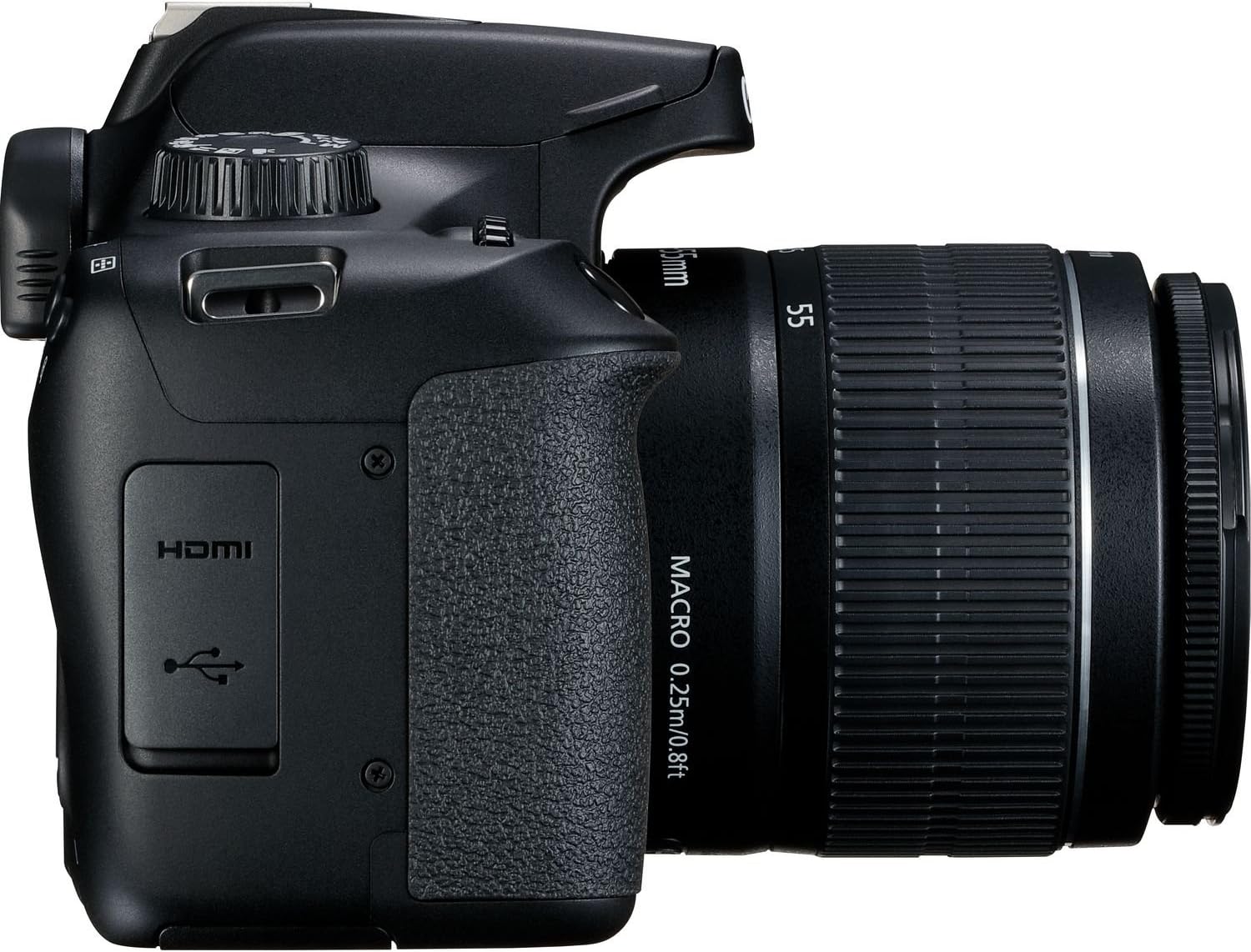 Canon EOS 4000D DSLR Camera with EF-S 18-55mm III Lens & EF 75-300mm III Lens Basic Bundle - Includes: Extended Life LPE10 Replacement Battery (1600mAh) & 2X Universal Lens Cap Keeper (Renewed)