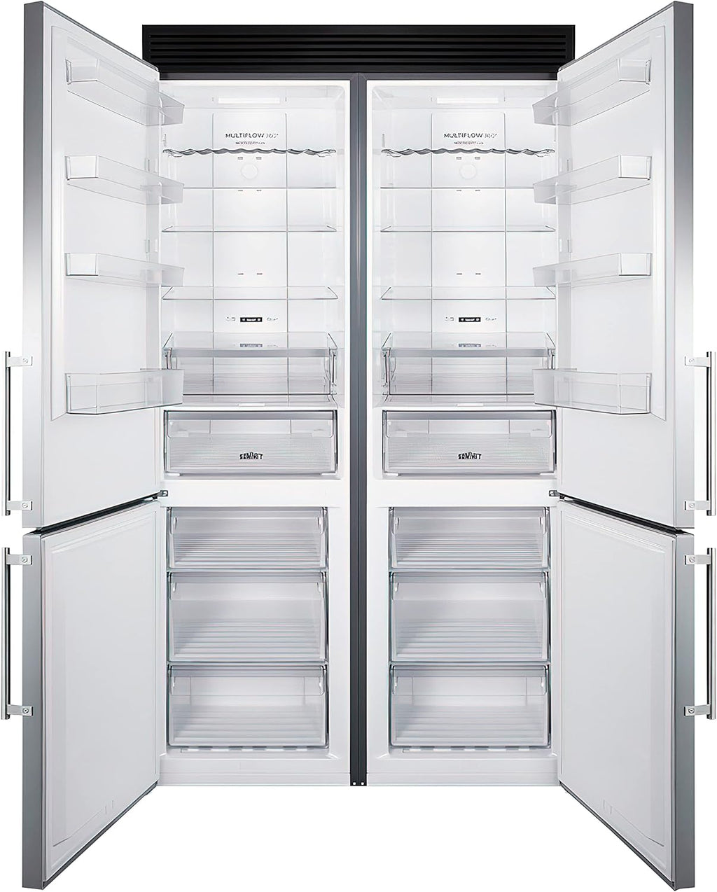 Summit 48' Bottom Refrigerator, Counter Depth Refrigerator-Freezer, French Door, Energy Star, Stainless Steel - FFBF181ES2KIT48