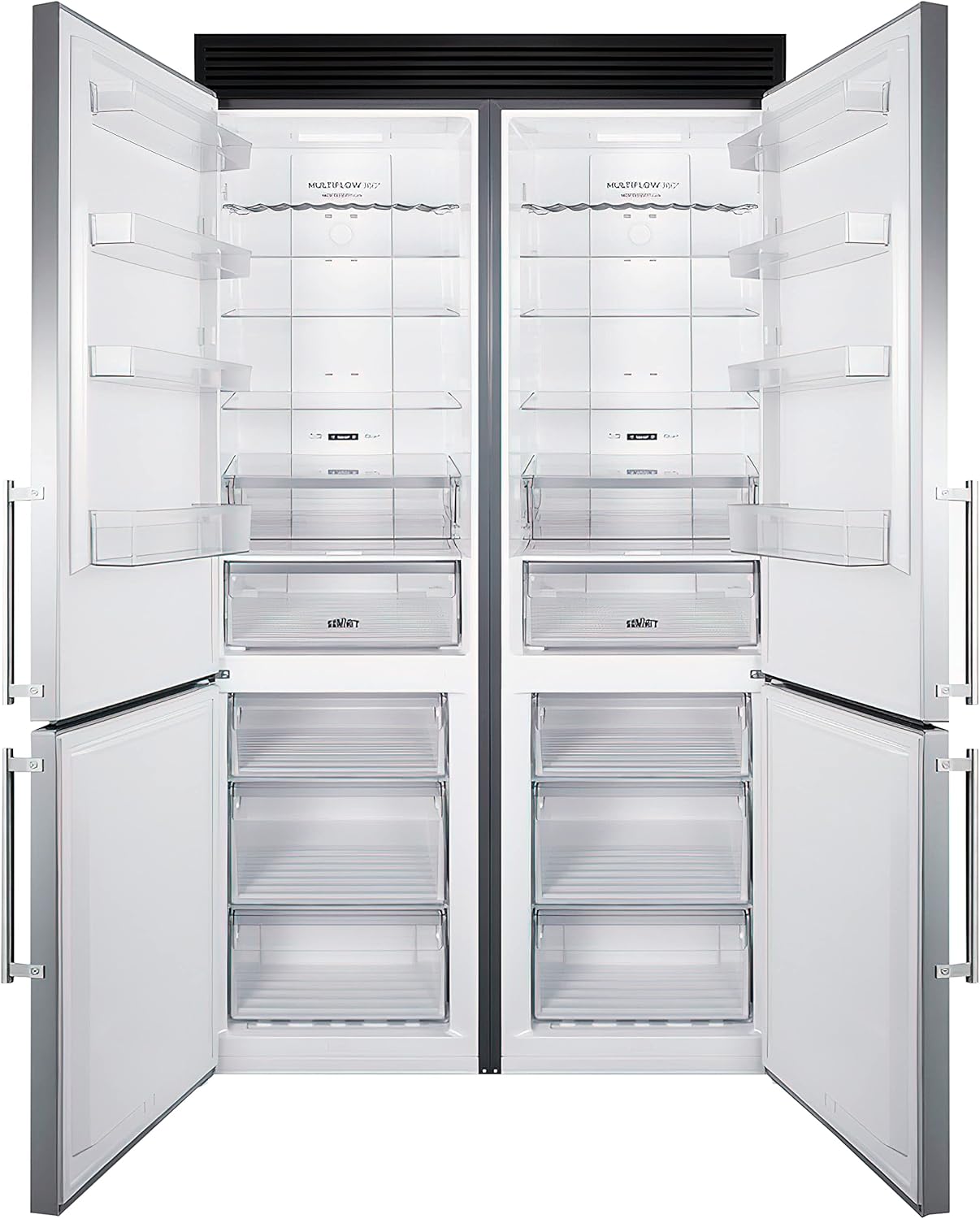 Summit 48' Bottom Refrigerator, Counter Depth Refrigerator-Freezer, French Door, Energy Star, Stainless Steel - FFBF181ES2KIT48