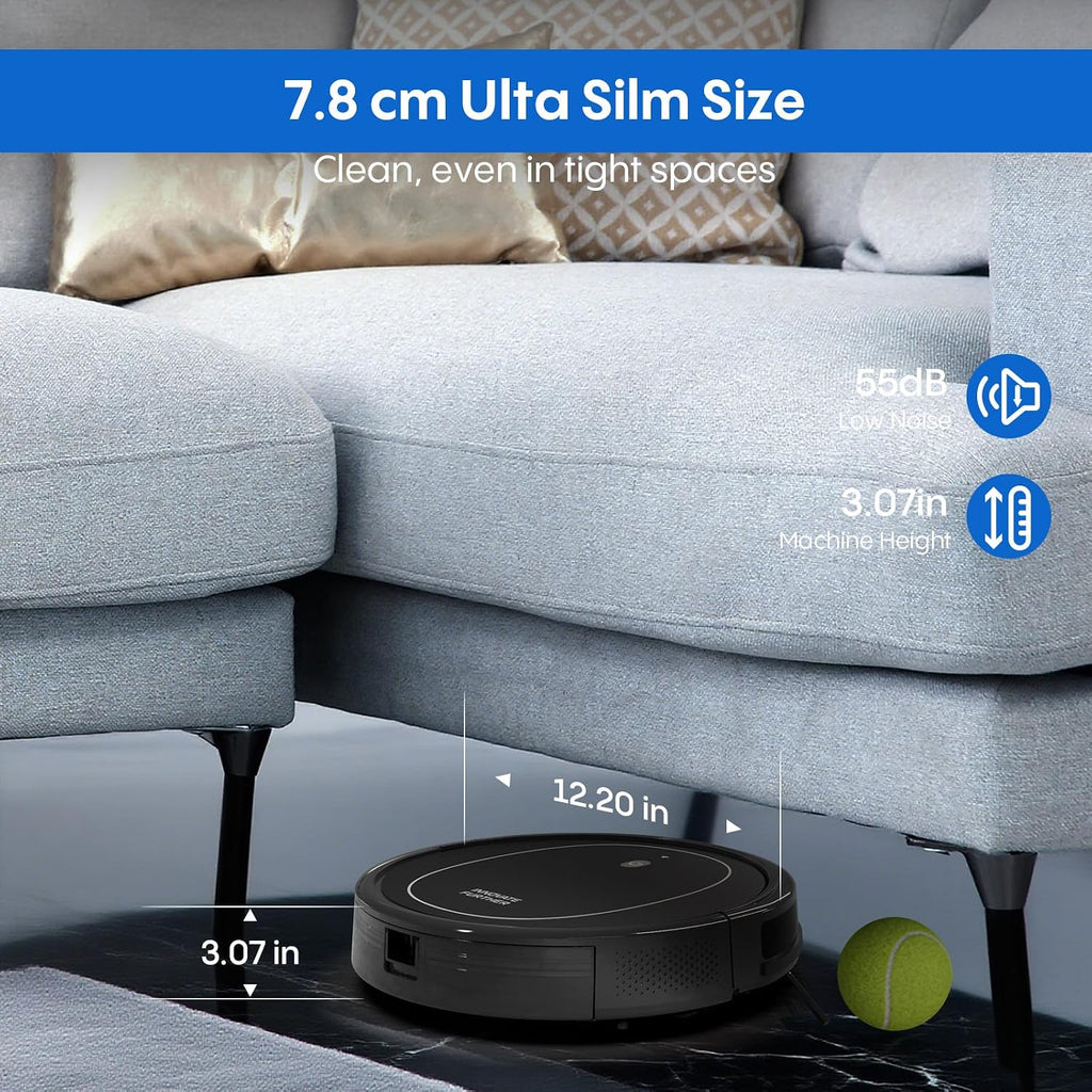Robot Vacuum and Mop Combo, 3 in 1 Robotic Vacuums Cleaner with 4000Pa Suction, WiFi/App/Alexa, Central Brush & Scheduled & Self-Charging, Slim Vacuum Robot Cleaner for Pet Hair, Hard Floor, Carpet