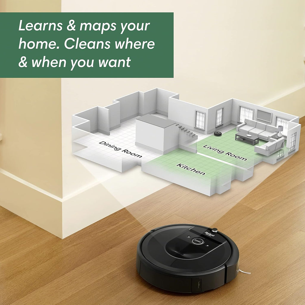 iRobot Roomba i7 (7150) Robot Vacuum- Wi-Fi Connected, Smart Mapping, Works with Alexa, Ideal for Pet Hair, Works with Clean Base