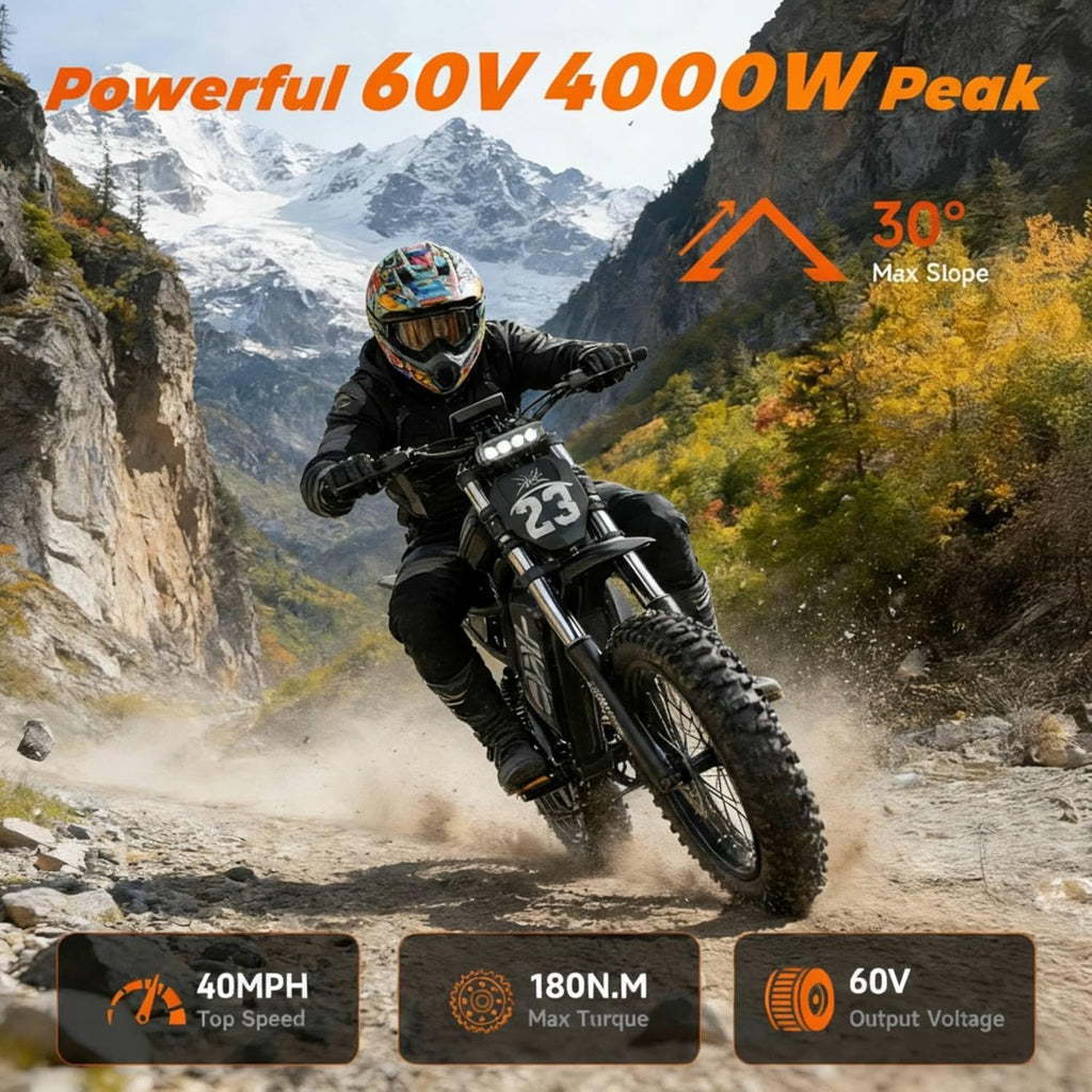 Electric Bike for Adults, 1500W-4000W Peak Fat Tire Ebike, UL2849 Certified Full Suspension All Terrain E-Bike, Removable Battery Off-Road & Commuter Electric Bicycle