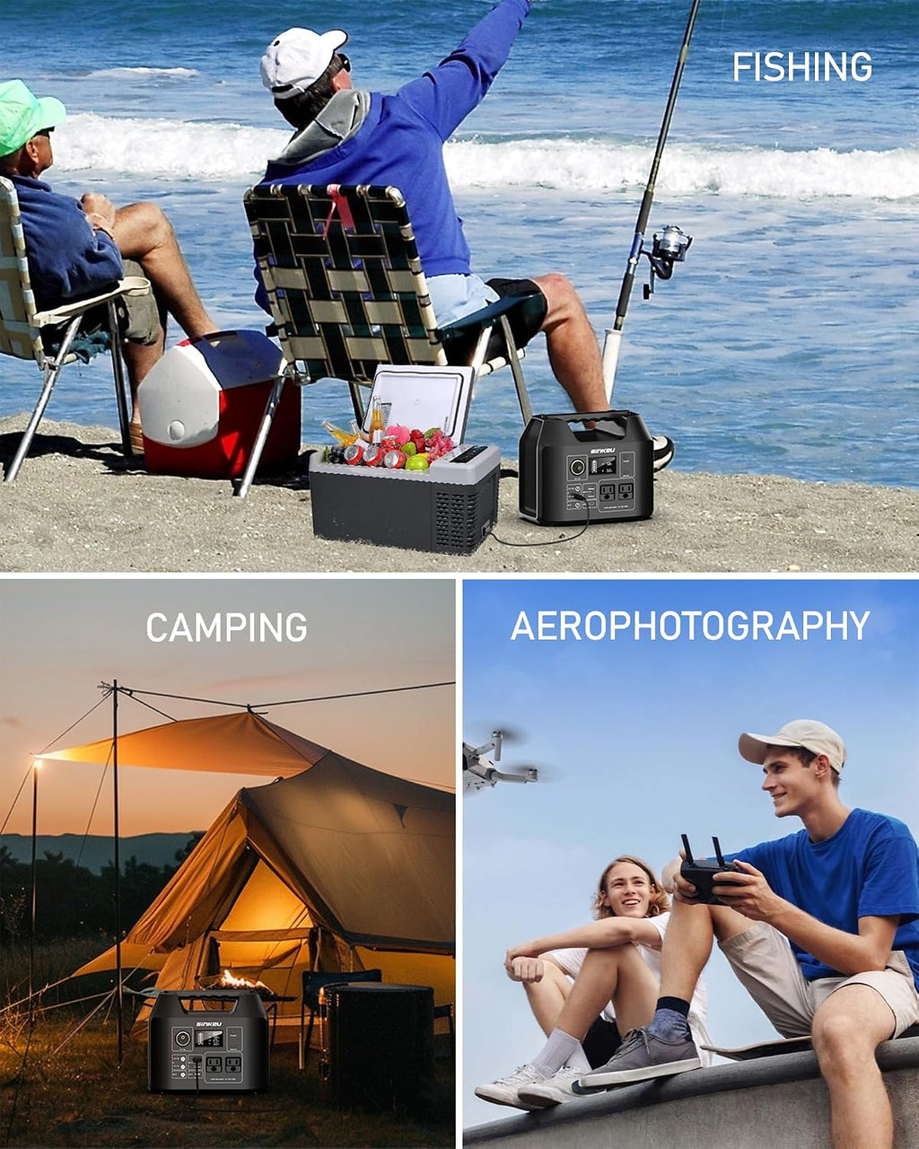 Portable Solar Generator, 300W Portable Power Station with Foldable 60W Solar Panel, 110V Pure Sine Wave 280Wh Lithium Battery Pack with USB DC AC Outlet for Home Use RV Van Outdoor Camping