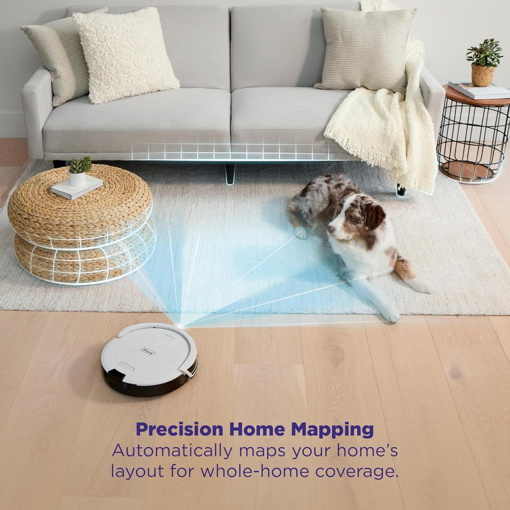 Shark Navigator | Robot Vacuum Cleaner with Powerful Suction for Pet Hair, Rugs, Carpets & Hard Floors | Bagless Self-Empty Base | 30-Day Capacity | SmartPath LiDAR Navigation | White | AV2110S