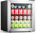 Beverage Refrigerator, 50 Cans Commercial Mini Fridge Cooler, 1.3 Cu.ft with Glass Door, Adjustable Shelves, Digital Temperature Freestanding Small Drink Fridge Soda Beer or Wine for Home Dorm Bar