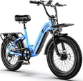 Cybervelo 1500W Motor Peak Electric Bike for Adults and Teenagers, 48V 20AH Removable Battery Step Thru EBike, 30+MPH, 80 Miles Max Range, 20' Fat Tire Adult Electric Bicycles for 7 Speed