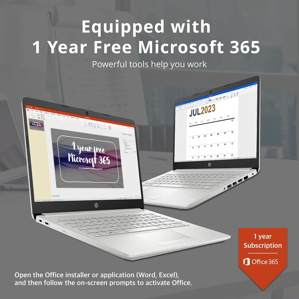 HP Stream 14' HD Lightweight Laptop, Intel Celeron N4120, 16GB RAM, 224GB Storage(64GB eMMC + 160GB Docking Station), Intel UHD Graphics, HD Webcam, 1 Year Office 365, WiFi, Bluetooth, Win 11s, Silver