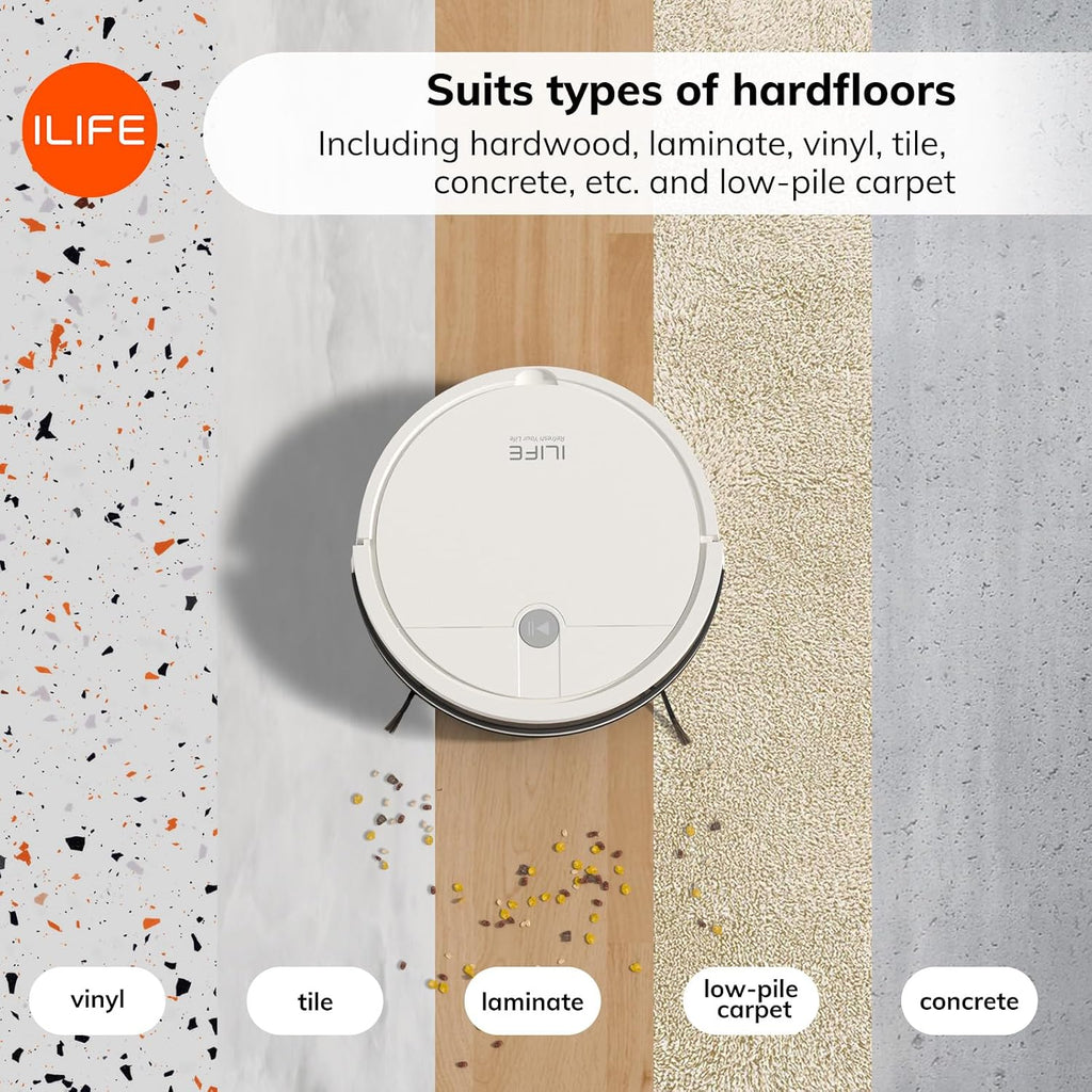 ILIFE X3 Robot Vacuum Cleaner, Tangle-Free 3000Pa Suction, 120 Min Runtime, Self-Charging Robotic Vacuum, 2.4GHz WiFi/App/Alexa Control, Slim, Quiet, Ideal for Pet Hair and Hard Floors