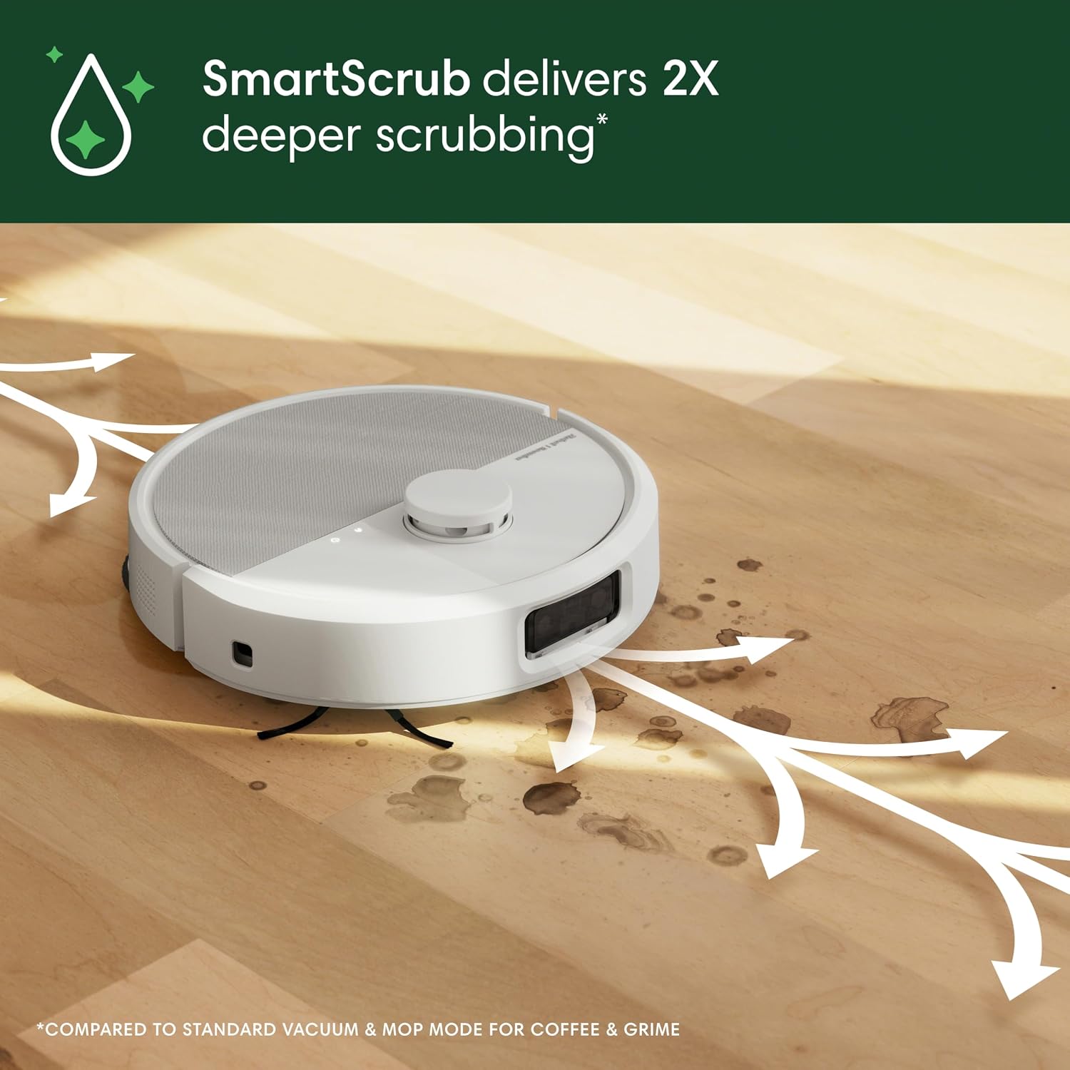 iRobot Roomba Plus 505 Combo Robot Vacuum & Mop with AutoWash Dock - Extending Spinning Mop Pads, Self-Empties, Wash & Heated Drying, Cleaning, Recognizes & Avoids Obstacles, LiDAR Navigation