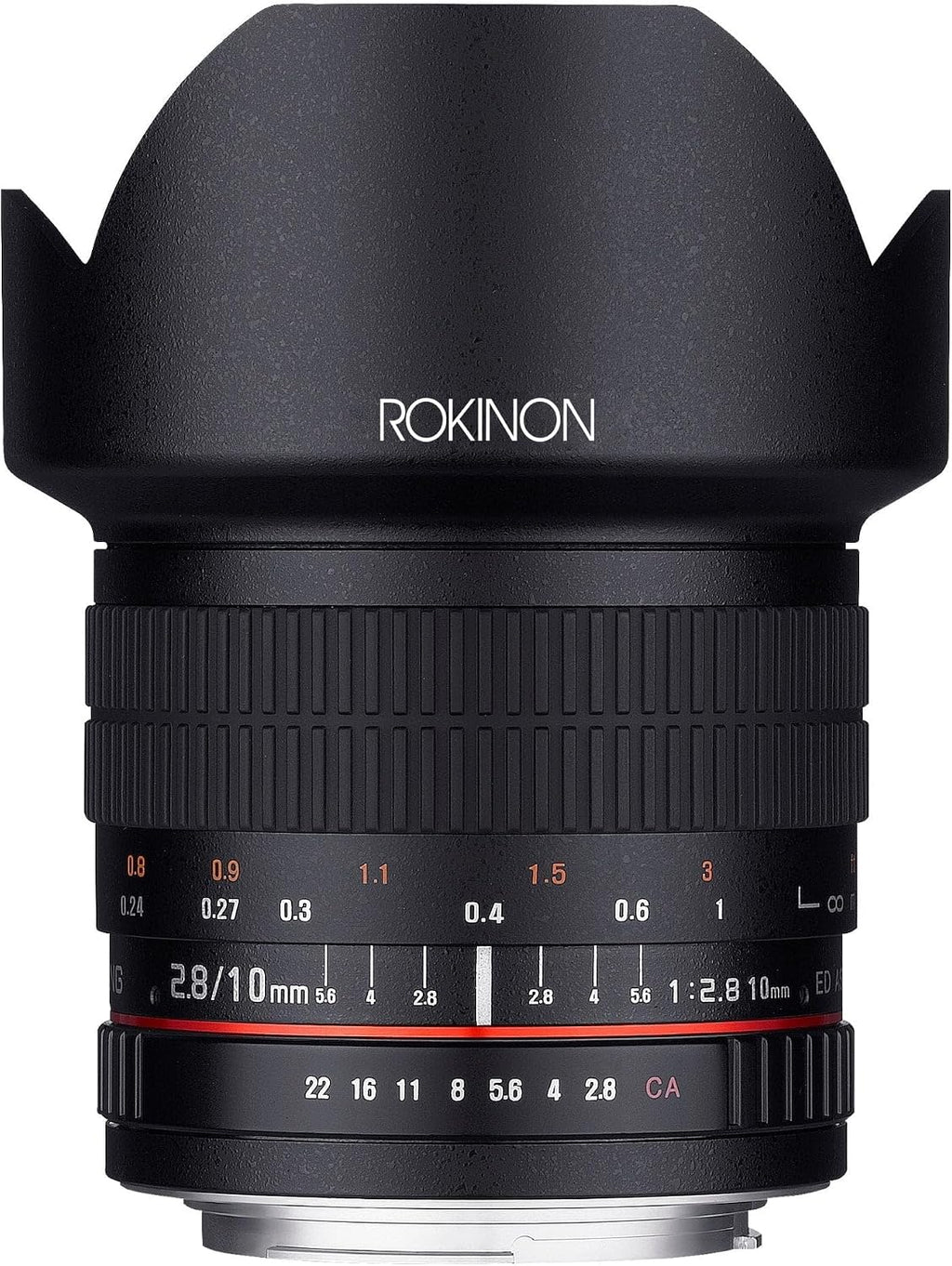 Rokinon 10mm F2.8 ED AS NCS CS Ultra Wide Angle Lens for Nikon Digital SLR Cameras with AE Chip for Auto Metering (10MAF-N)