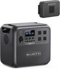 BLUETTI AC180 Portable Power Station & Charger 2 (Ships Separately), 1152Wh LFP Backup, 1200W Alternator Charger for Solar Generator, 2.4 H Full Charge via Car, Ideal for Road Trips, Off-grid Use