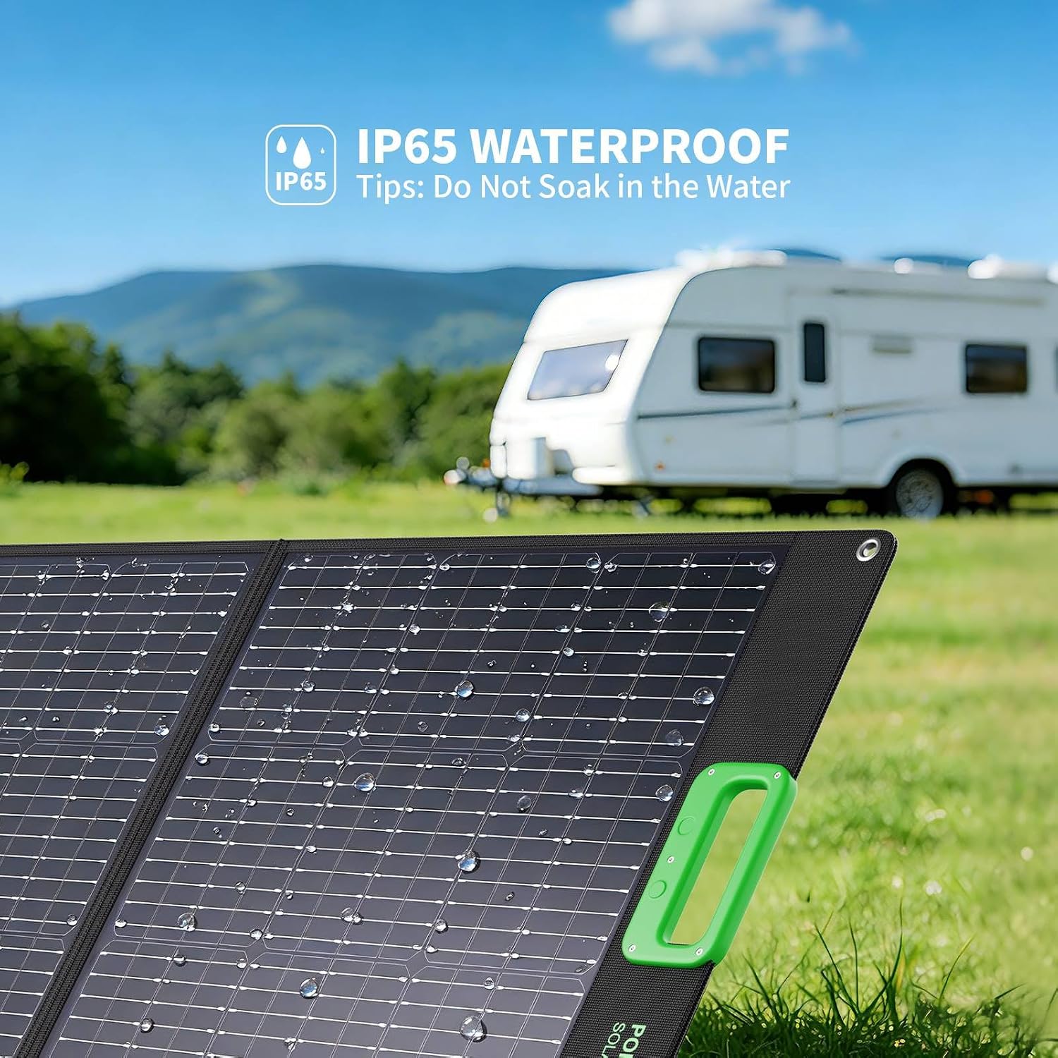 100W Portable Solar Panel for Power Station Generator, 23.5% High Efficiency ETFE 18V Foldable Solar Charger with High-Efficiency Battery Charger for Outdoor Camping RV Trip Offgrid