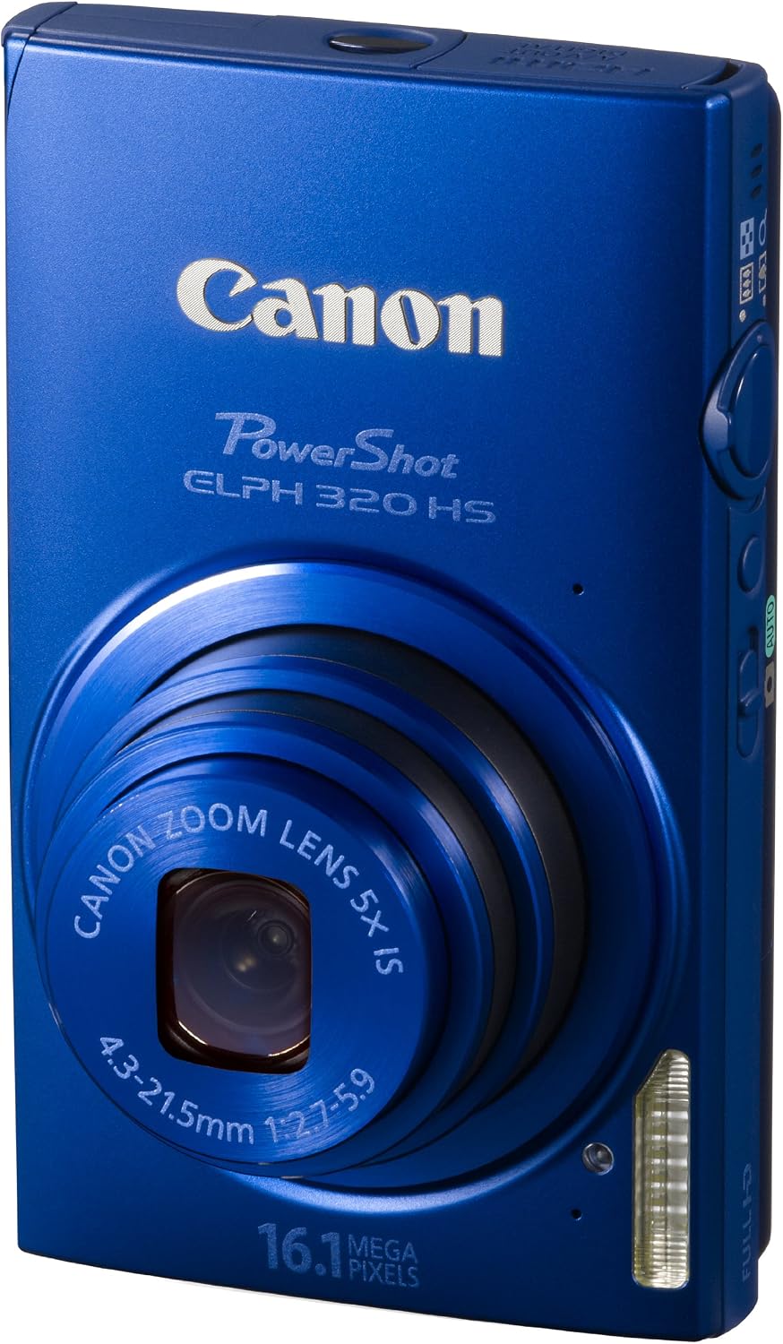 Canon PowerShot ELPH 320 HS 16.1 MP Wi-Fi Enabled CMOS Digital Camera with 5X Zoom 24mm Wide-Angle Lens with 1080p Full HD Video and 3.2-Inch Touch Panel LCD (Blue)