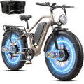 DAMSON Electric Bike for Adults Dual Motor AWD 5000W/3000W/1500W Peak 40MPH/30MPH Dirt Ebike, 52V/48V Max-Output Up to 65/80/120/160 Miles Long Range, 26' Full Suspension Fat Tire Mountains Bicycle