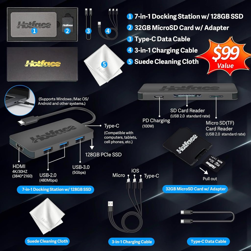 HP Stream 14' HD Lightweight Laptop, Intel Celeron N4120, 16GB RAM, 224GB Storage(64GB eMMC + 160GB Docking Station), Intel UHD Graphics, HD Webcam, 1 Year Office 365, WiFi, Bluetooth, Win 11s, Silver
