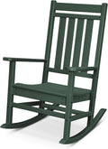 POLYWOOD® Green Composite Rocking Chair - All Weather Outdoor Rocking Chair for Small Front Porch Furniture, Clearance Patio Rocking Chairs, Resin Rockers, Comfy Outdoor Chairs