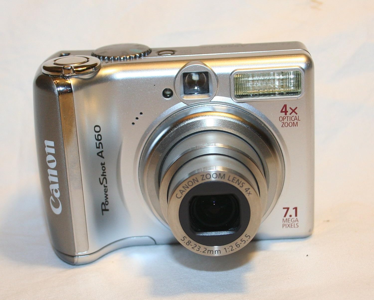 Canon PowerShot A560 7.1MP Digital Camera with 4x Optical Zoom (OLD MODEL), Silver (Renewed)