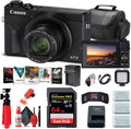Canon PowerShot G7 X Mark III Digital Camera (Black) (3637C001) + 64GB Memory Card + 2 x NB13L Battery + Corel Photo Software + Charger + Card Reader + LED Light + More