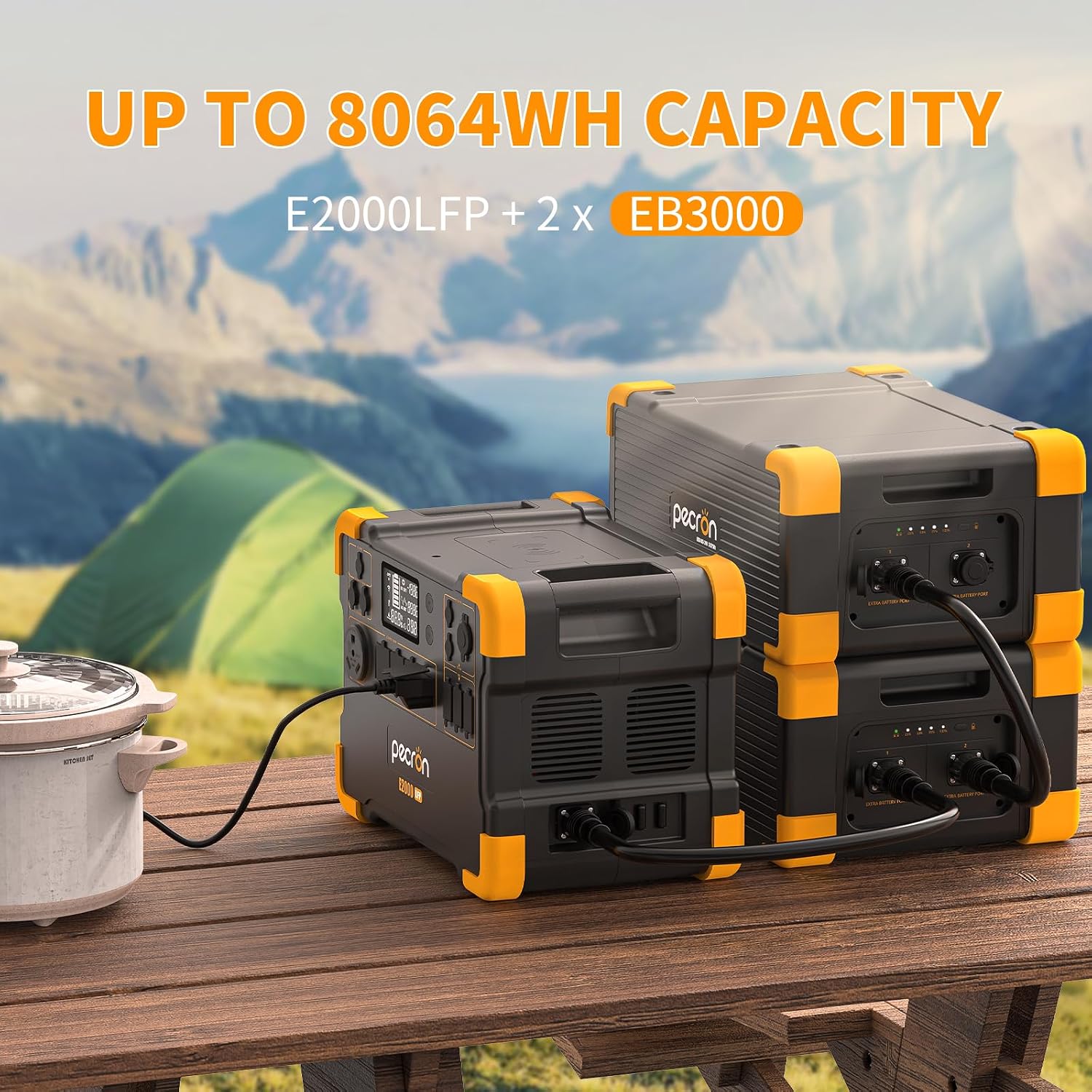 pecron 3072Wh Extra Battery, Expanding Capacity Only for E2000LFP