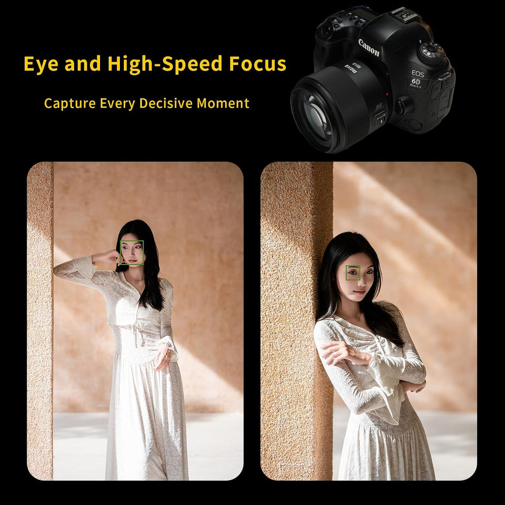 Meike 85mm F1.8 SE Mark II STM AF Full Frame Auto Focus Medium Telephoto High Resolution 8K Portrait Lens Compatible with Canon EOS EF Mount Digital SLR Cameras T8i T7 850D 5D 6D 5D Mark IV 6D Mark II